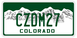 CZDM27  license plate in CO