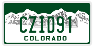 CZID91 license plate in Colorado