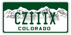 CZIIIX  license plate in CO