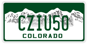 CZIU50  license plate in CO