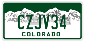 CZJV34  license plate in CO