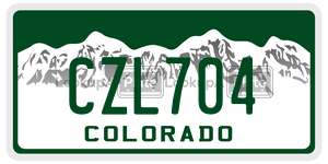 CZL704  license plate in CO