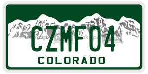 CZMF04  license plate in CO