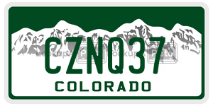 CZNQ37  license plate in CO