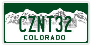 CZNT32  license plate in CO