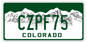 CZPF75  license plate in CO