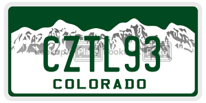 CZTL93  license plate in CO