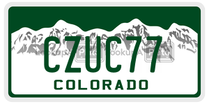 CZUC77  license plate in CO