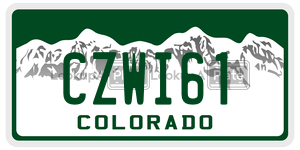 CZWI61  license plate in CO