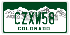 CZXW58  license plate in CO