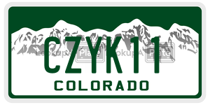 CZYK11  license plate in CO