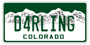 D4RLING  license plate in CO