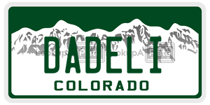 DADELI  license plate in CO
