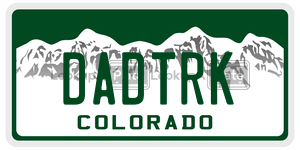 DADTRK  license plate in CO