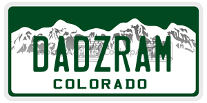 DADZRAM  license plate in CO