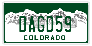 DAGD59 license plate in Colorado