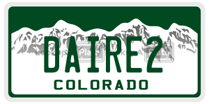 DAIRE2  license plate in CO