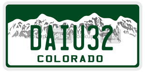 DAIU32  license plate in CO