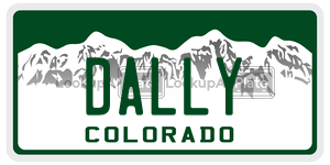 DALLY  license plate in CO