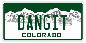 DANGIT  license plate in CO