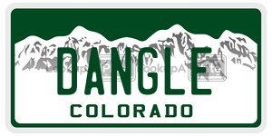 DANGLE  license plate in CO