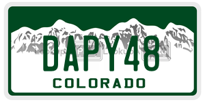 DAPY48  license plate in CO