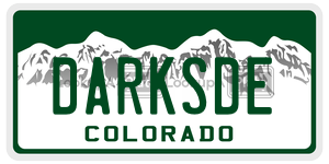 DARKSDE  license plate in CO