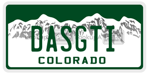 DASGTI  license plate in CO
