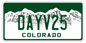 DAYV25  license plate in CO