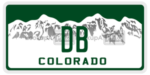 DB  license plate in CO