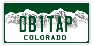 DB1TAP  license plate in CO