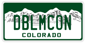 DBLMCON  license plate in CO