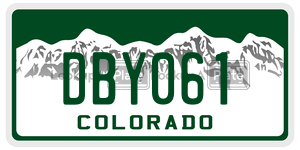 DBY061  license plate in CO