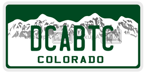 DCABTC  license plate in CO