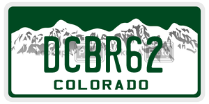 DCBR62  license plate in CO