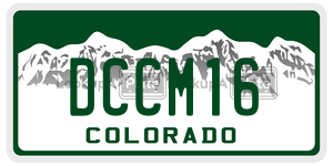 DCCM16  license plate in CO