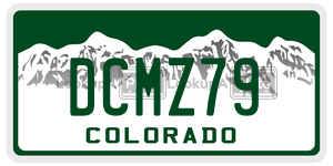 DCMZ79  license plate in CO