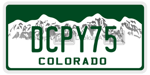 DCPY75  license plate in CO