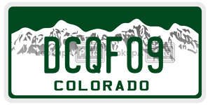 DCQF09  license plate in CO