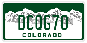 DCQG70  license plate in CO