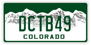 DCTB49  license plate in CO
