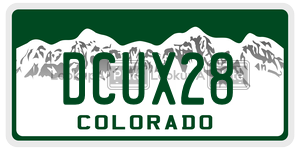 DCUX28  license plate in CO
