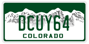 DCUY64  license plate in CO