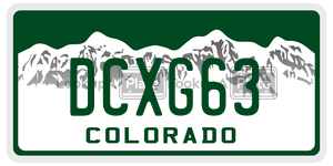 DCXG63  license plate in CO