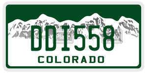 DDI558  license plate in CO