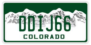 DDIJ66  license plate in CO
