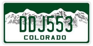 DDJ553  license plate in CO