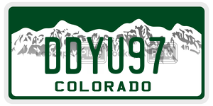 DDYU97  license plate in CO