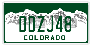 DDZJ48  license plate in CO