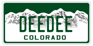DEEDEE  license plate in CO